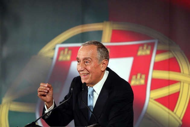 In this picture taken Jan. 20, 2016, Marcelo Rebelo de Sousa smiles while addressing supporters during his presidential election campaign in Lisbon. A poll published Friday, Jan. 22, 2016, in weekly Expresso suggested Rebelo de Sousa, a veteran center-right politician who became a popular television personality, will collect more than 50 percent of votes against nine rivals in the Jan. 24 Portuguese presidential election. In Portugal the president has no executive power, which is held by the government, but is an influential voice. (AP Photo/Armando Franca)