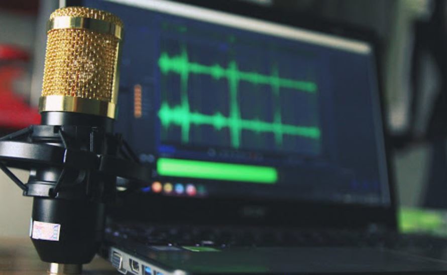Imagen de una grabación de podcast
