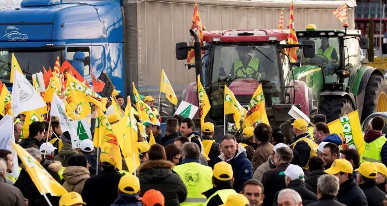 Imagen de las protestas de los agricultores