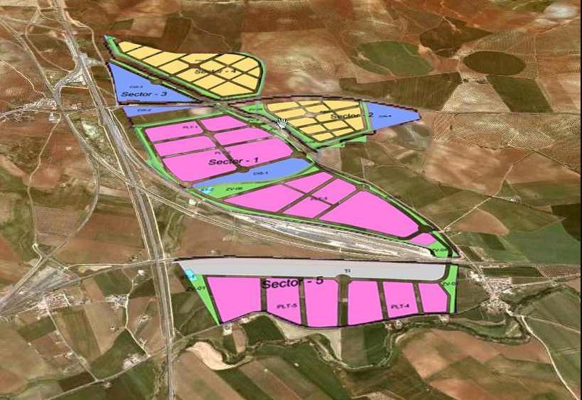Plano del nuevo puerto seco de Anquera