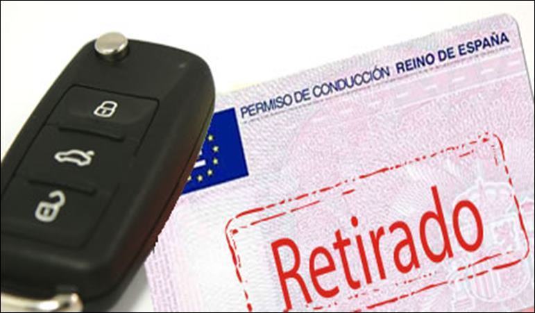 Un carnet de conducir retirado