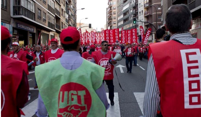 Manifestación de sindicatos