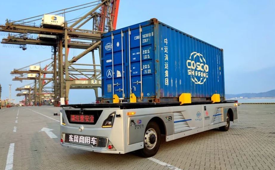 Imagen del camionportacontenedores autónomo