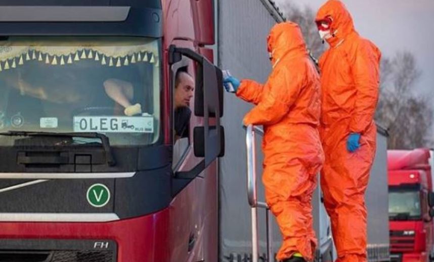 Imagen del control fronterizo entre Alemania y Polonia