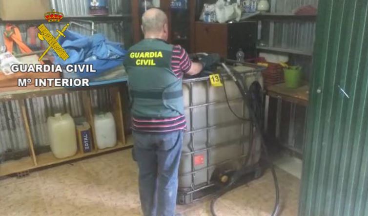 Imagen del gasoleo incautado
