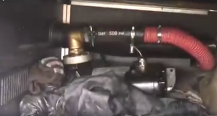 La bomba para la sustracción de gasoleo.