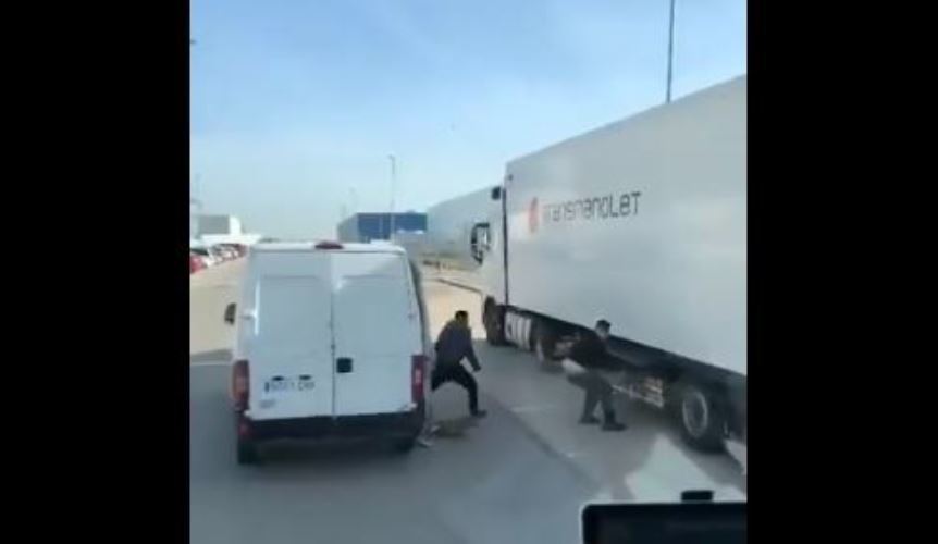 Imagen de robo de palets.