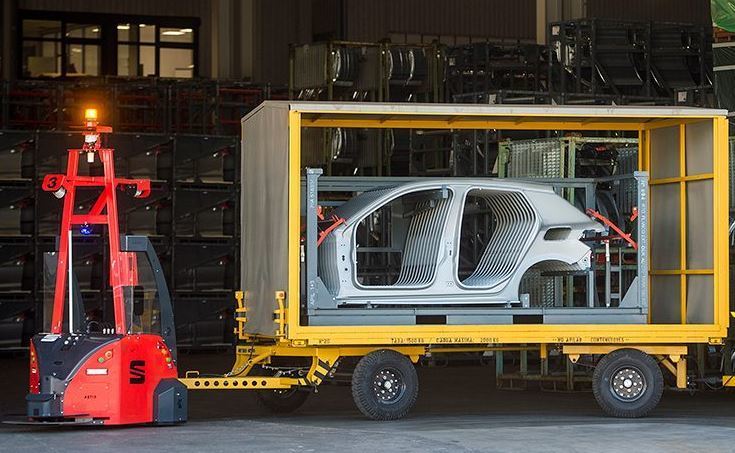 Imagen del robot autónomo AGV de Seat