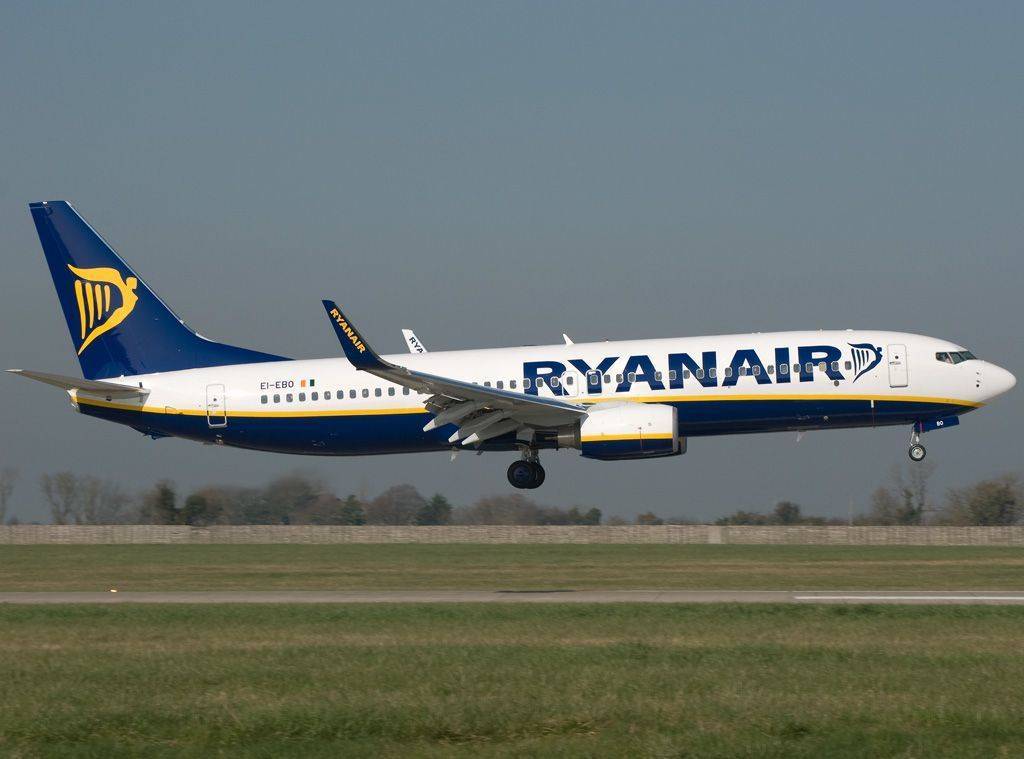 Imagen de un avión de Ryanair