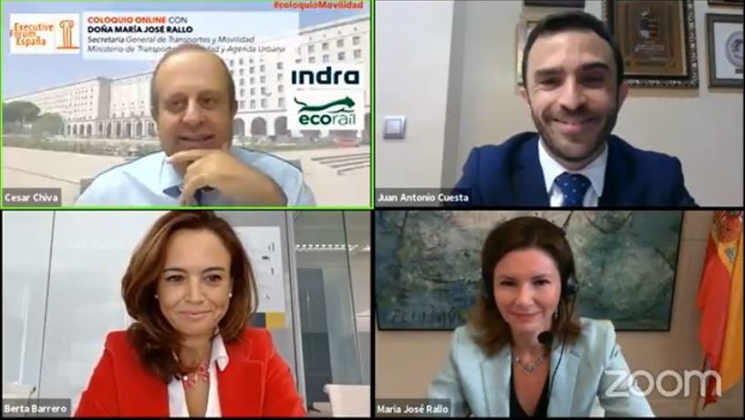 Imagen del encuentro telemático con Maria José Rallo