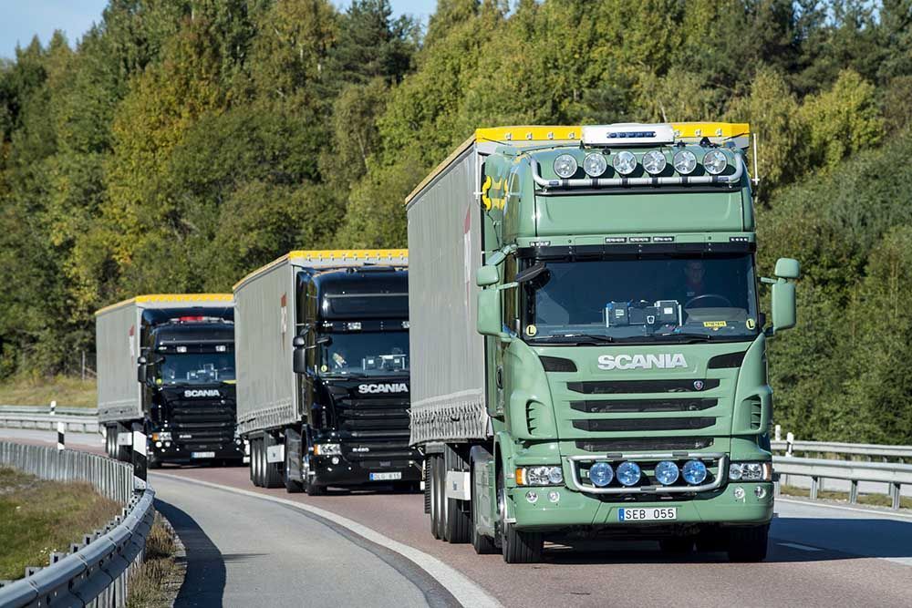 Platooning. Södertälje, Sweden. Photo: Dan Boman 2013