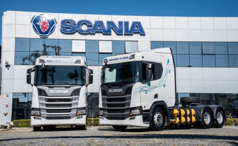 Scania R410 6x2 GNV de RN Express. Foto de Scania Brasil