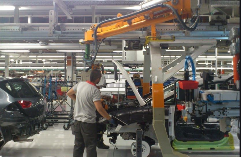 Imagen de trabajadores en la fábrica de Seat en Martorell