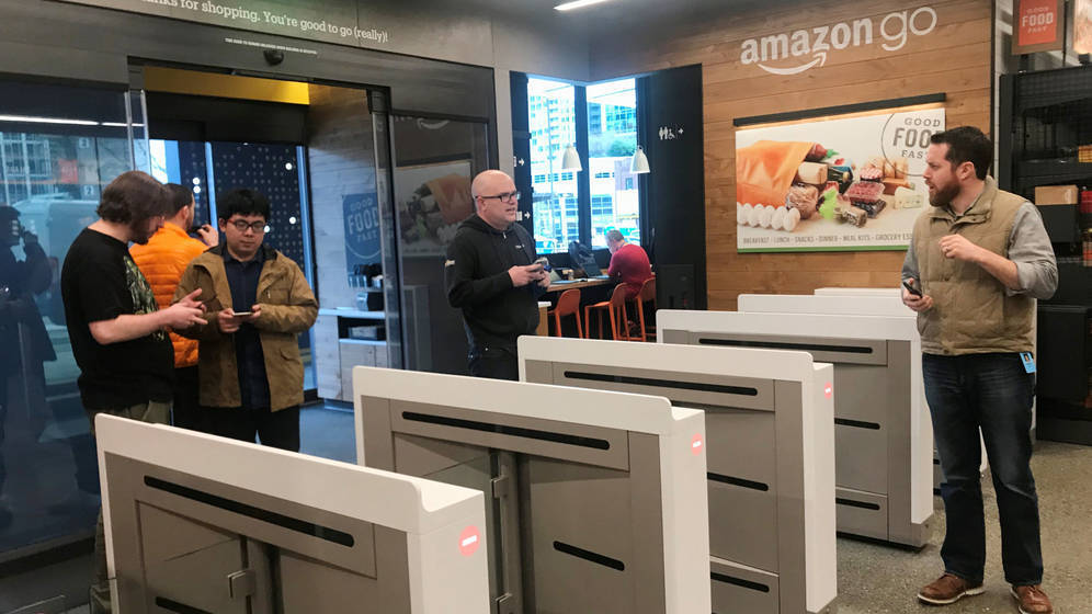 El supermercado del futuro, según Amazon. Foto. Reuters.