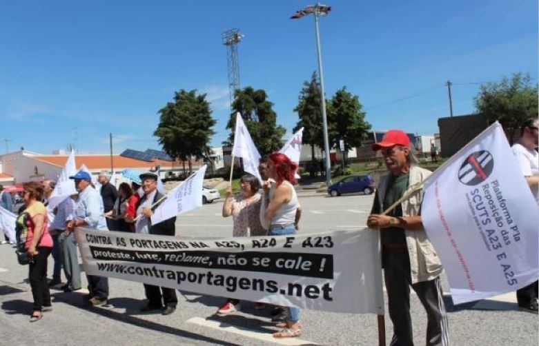 Imagen de la concentración en Vilar Formoso