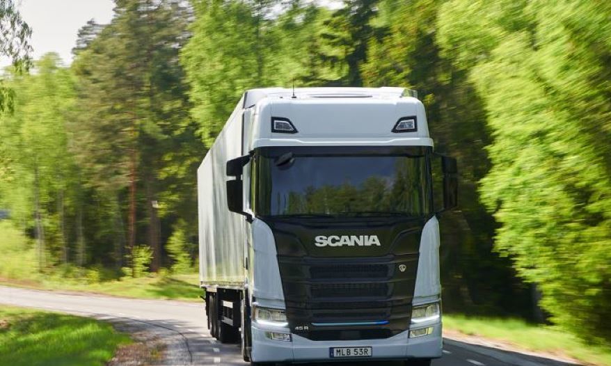 Imagen de los camiones eléctricos Scania para largas distancias regionales