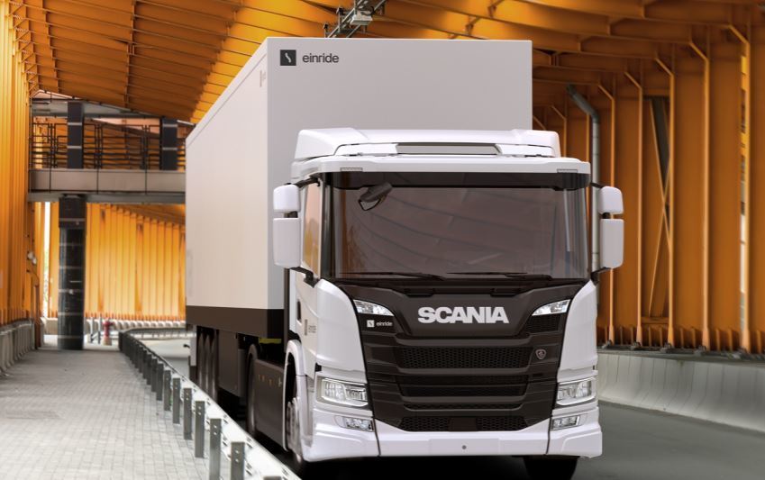 Imagen de uno de los 110 camiones eléctricos de Scania para Einride