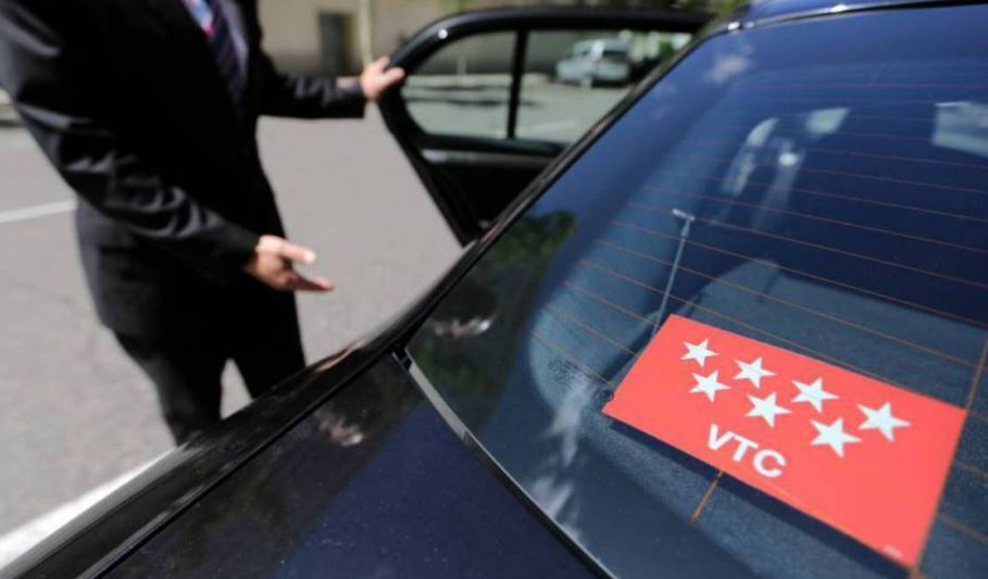 Imagen de un vehículo de las VTC de Madrid,