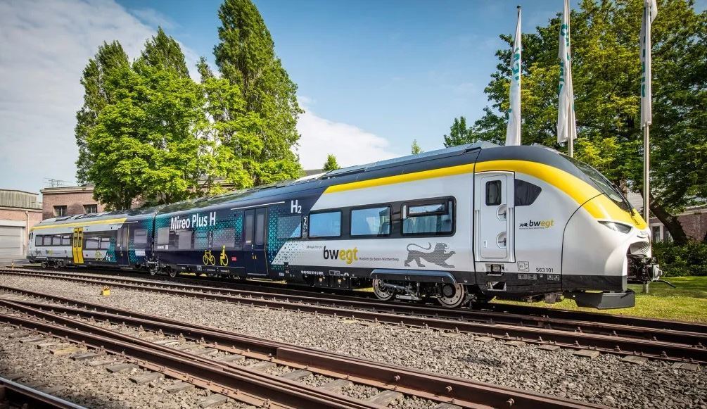 Imagen del primer recorrido en pruebas del tren de hidrógeno de Siemens y Deutsche Bahn