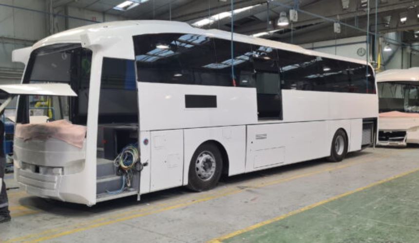 Imagen del carrozado de los autocares para Translink