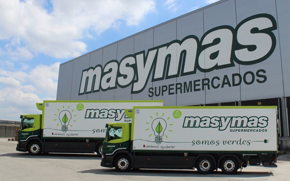Imagen de Supermercados masymas incorpora a su flota dos camiones eléctricos Scania