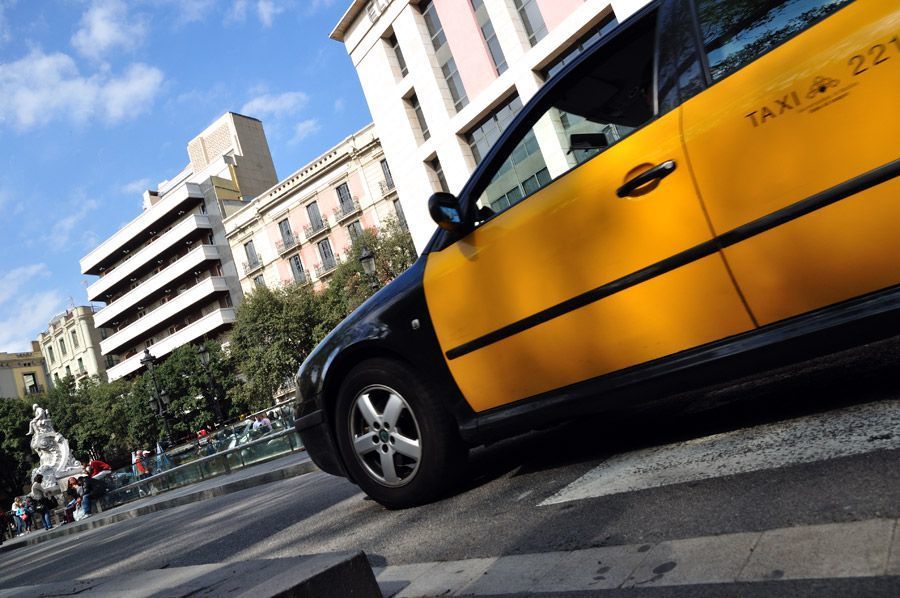 Imagen de un taxi de Barcelona
