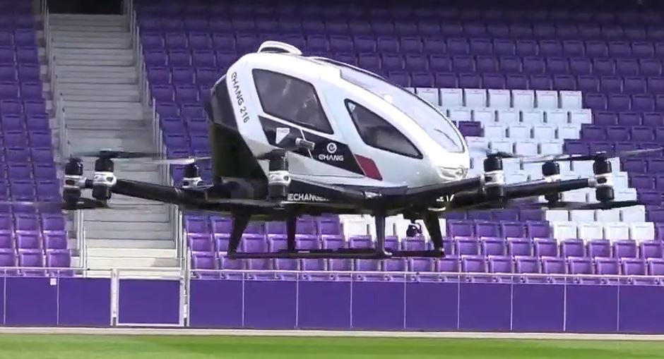 Imagen del taxi en el aire