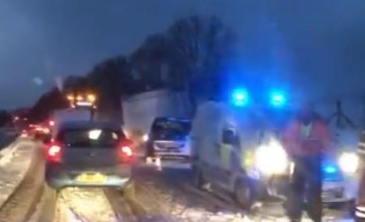 Un accidente en la A-66 en el Reino Unido