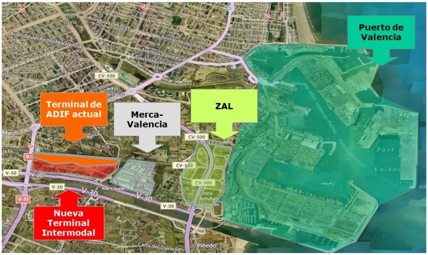 Imagen del proyecto de la terminal intermodal