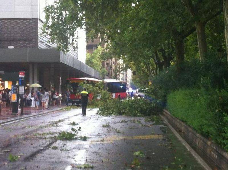 Imagen de una de las calles después de la tormenta