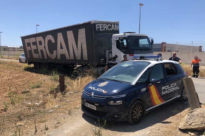Imagen del camión robado