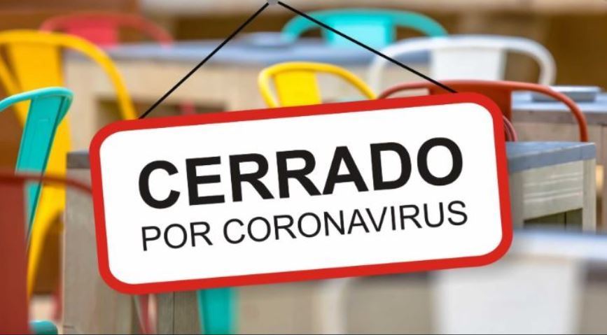 Imagen de un establecimiento cerrado por coronavirus