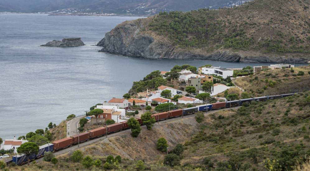 Imagen de un tren de mercancías