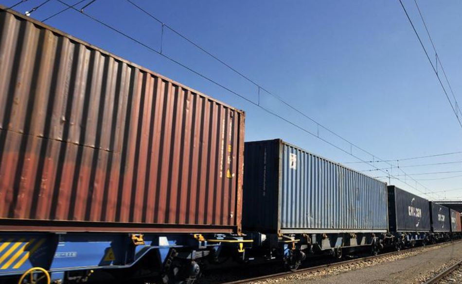 Un tren de mercancías