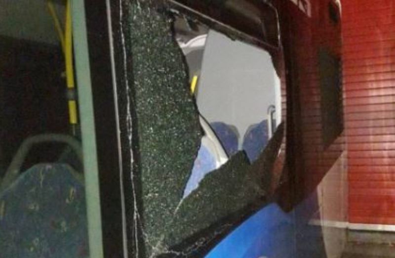 Imagen de uno de los autobuses atacados