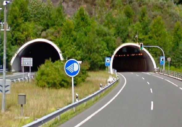 Imagen del túnel de San Lorenzo en la A-15