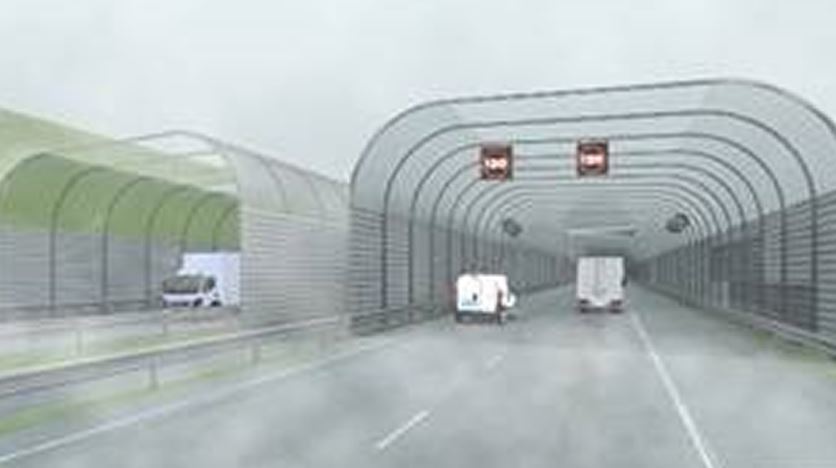 Imagen virtual de cómo sería el túnel
