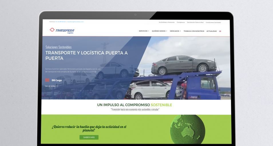 Transfesa Logistics lanza una nueva web para el transporte sostenible puerta a puerta