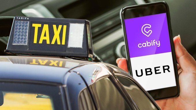 Imagen del sector del taxi y las VTC