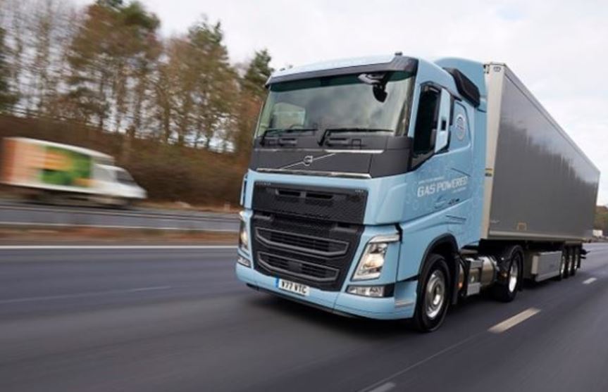 Imagen del primer volvo a gas en Irlanda,