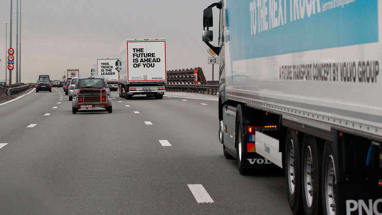 Camiones Volvo en el platooning 2017