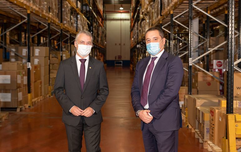 Imagen de la visita del Lehendakari a Dachser