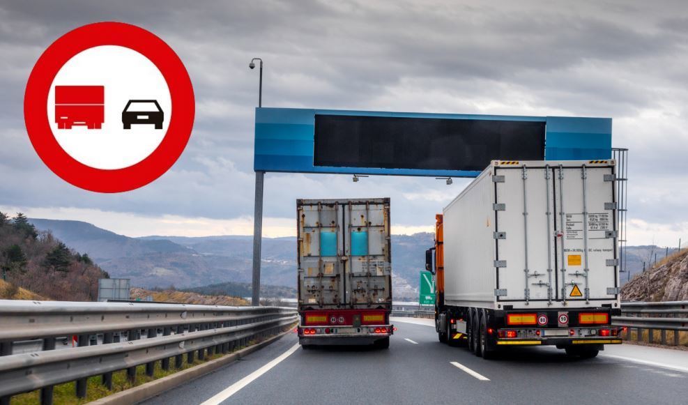 Imagen de restricciones a camiones en Cataluña