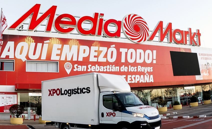Imagen del reparto a domicilio de XPO Logistics para MediaMarkt