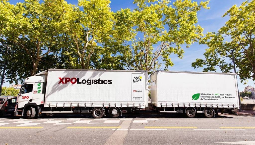 Imagen de XPO Logistics con biocombustible en el Tour de Francia