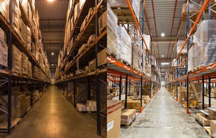 Imagen de un almacén de XPO Logistics