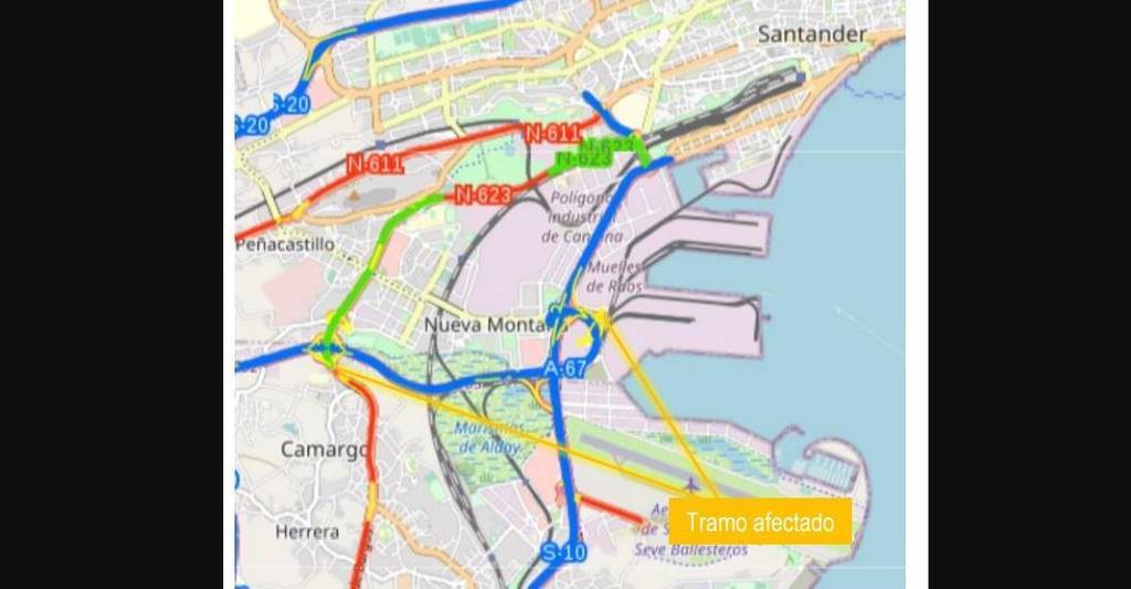 Tramo afectado por las obras