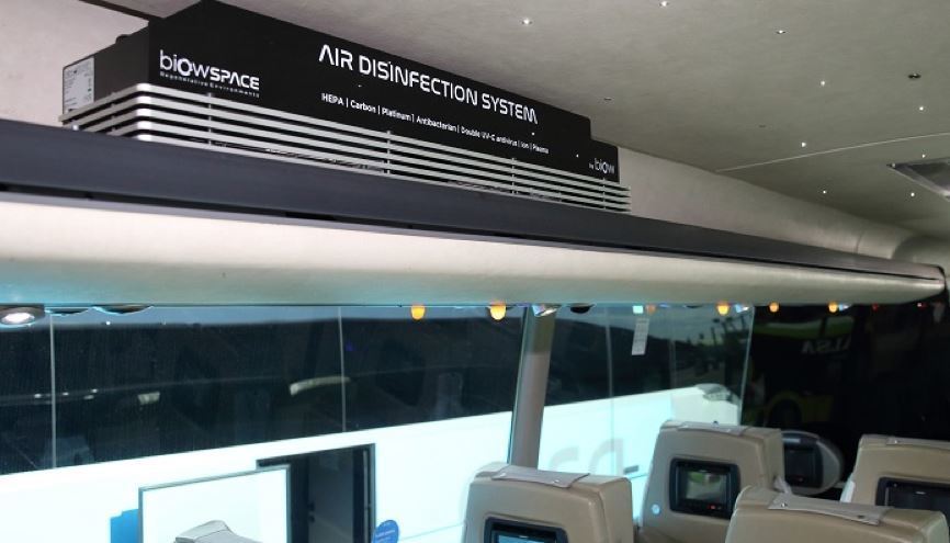 Imagen del nuevo sistema incorporado por Alsa en los autobuses