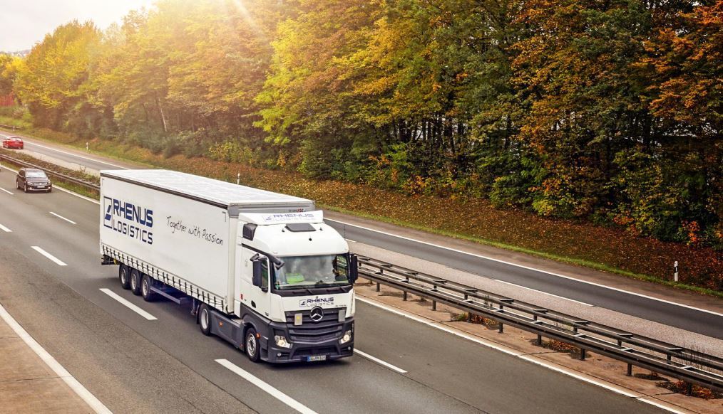 Imagen de un camión de Rhenus Logistics