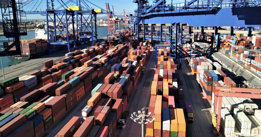 Imagen de contenedores en el puerto de Valencia